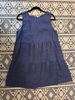 Artisan Ny Linen Dress in Dusty Blue
